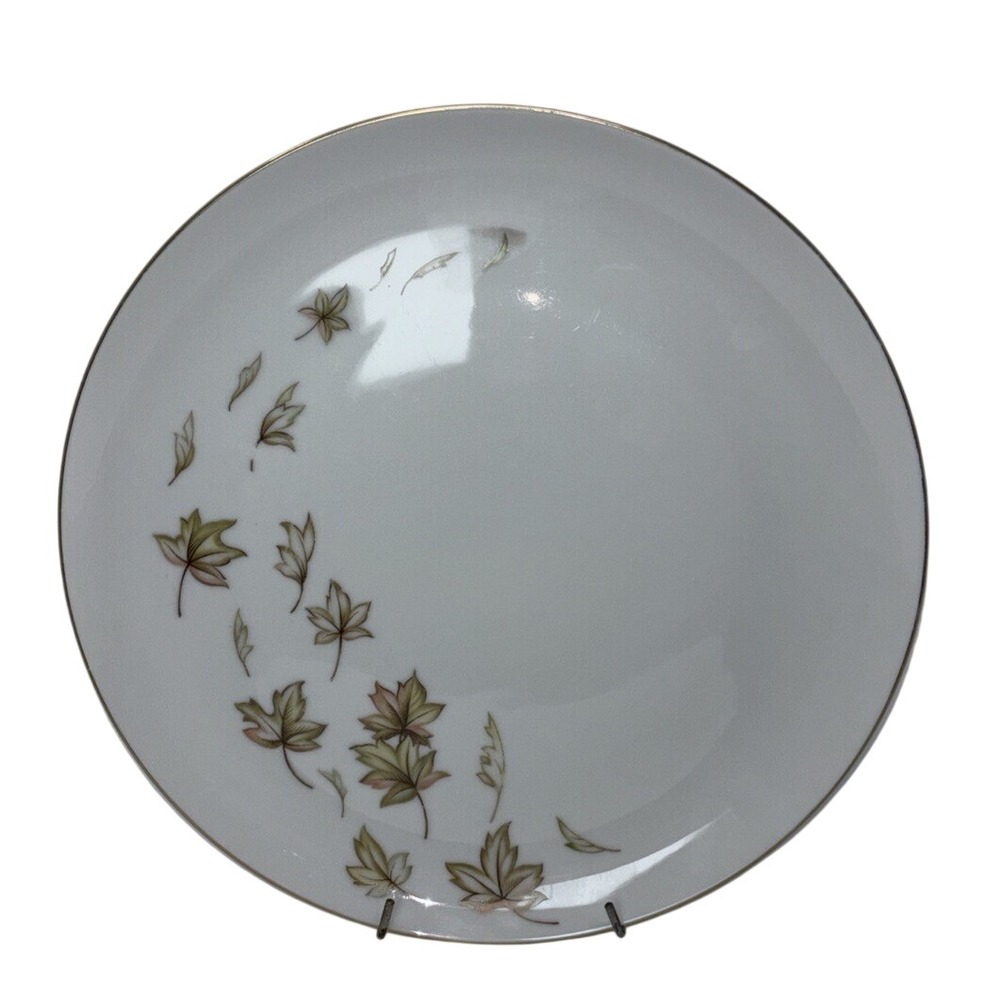 Norcrest Autumn Fantasy Fine China Dinner Plate Japan Gold Rim Fall Leaves 10.5"